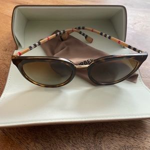 Burberry 54 Willow Tartan Sunglasses